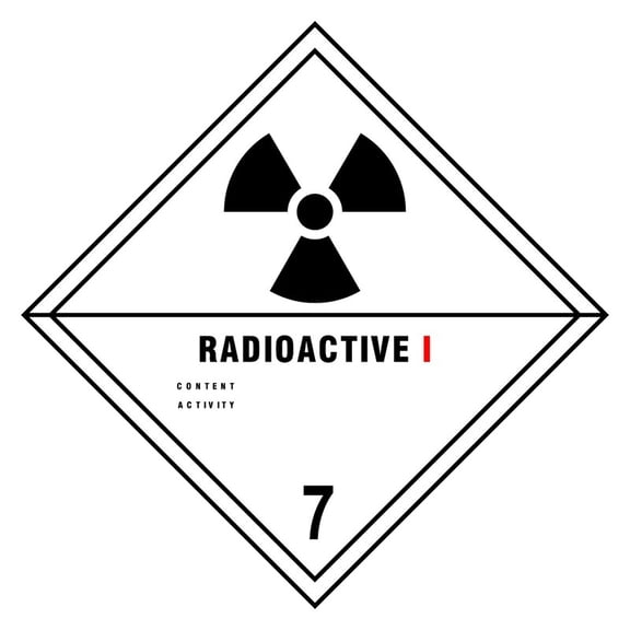 Radioactive I Sign Size: 12 inch x 12 inch