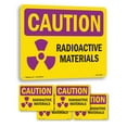 thumbnail image 1 of Radioactive Materials OSHA Caution Radiation Aluminum Sign 24 Inch x 18 Inch - 5 Pack, 1 of 8