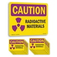 thumbnail image 1 of Radioactive Materials OSHA Caution Radiation Rigid Plastic Sign 24 Inch x 18 Inch - 10 Pack, 1 of 8
