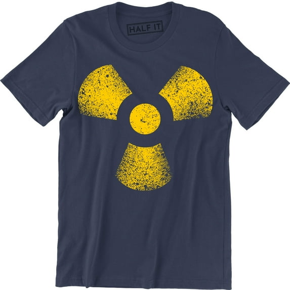 Radioactive Nuclear War Sign Distressed Fashion Mens T-Shirt