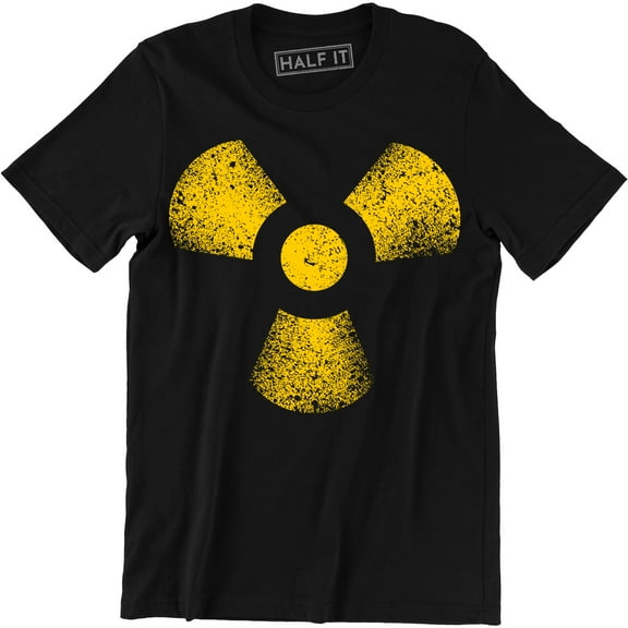 Radioactive Nuclear War Sign Distressed Fashion Mens T-Shirt