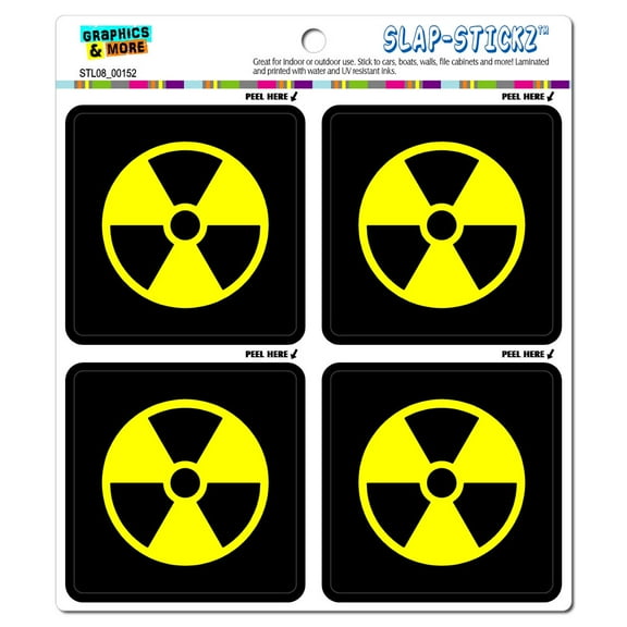 Radioactive Nuclear Warning Symbol SLAP-STICKZ(TM) Premium Sticker