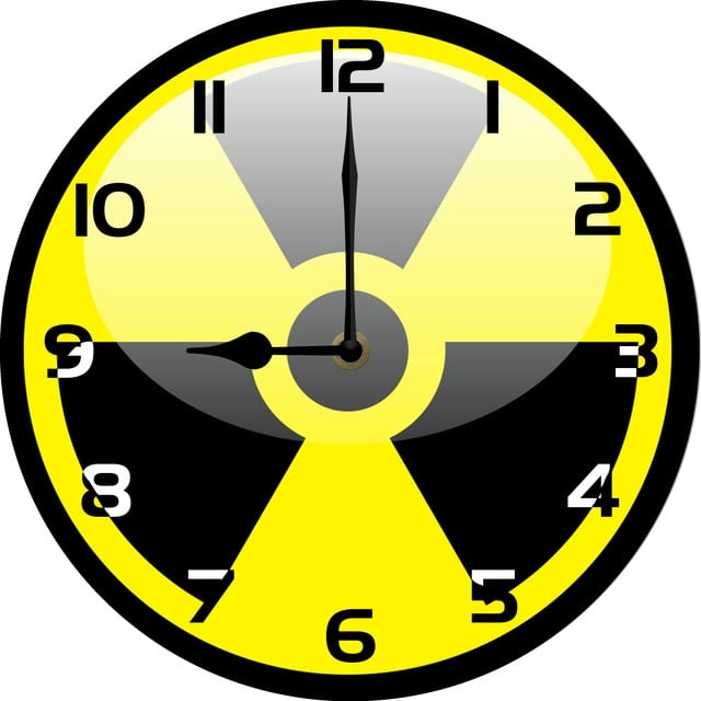 Radioactive Wall Clock Symbol Toxic Waste Radiation Office Wall Clock ...