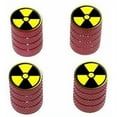 thumbnail image 1 of Radioactive Yellow on Black Tire Rim Wheel Aluminum Valve Stem Caps, Multiple Colors, 1 of 1