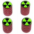 thumbnail image 1 of Radioactive on Green Tire Rim Wheel Aluminum Valve Stem Caps, Multiple Colors, 1 of 1