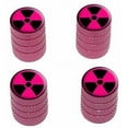 thumbnail image 1 of Radioactive on Pink Tire Rim Wheel Aluminum Valve Stem Caps, Multiple Colors, 1 of 1