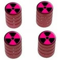 thumbnail image 1 of Radioactive on Pink Tire Rim Wheel Aluminum Valve Stem Caps, Multiple Colors, 1 of 1