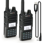 Radioddity GM-30 GMRS Radio, 2 Pack + Programming Cable, Handheld 5W Long Range Two Way Radio for Adults, GMRS Repeater Capable, with NOAA Scanning & Receiving, Display SYNC, for Off Road Overlanding