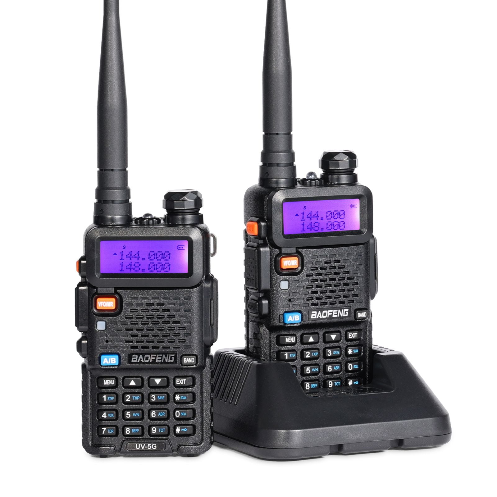 Radioddity Long Range Walkie Talkies Rechargeable for Adults Support Chirp Two Way Radio, 1 pair
