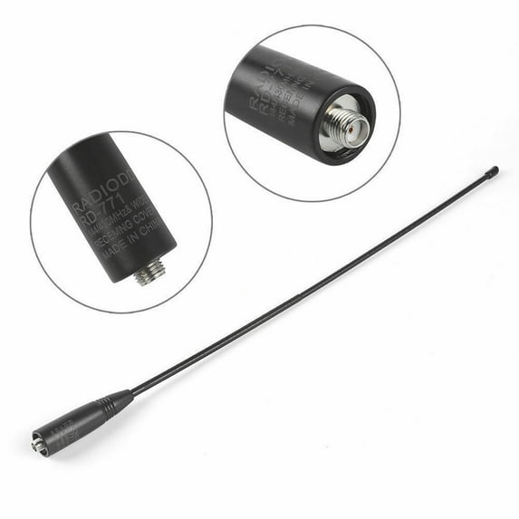 Radioddity RD-771 Dual Band High Gain 15inch Long Antenna SMA-Female for Baofeng UV-5R GT-3 BF-F8 F9+ Kenwood Two-way Radio