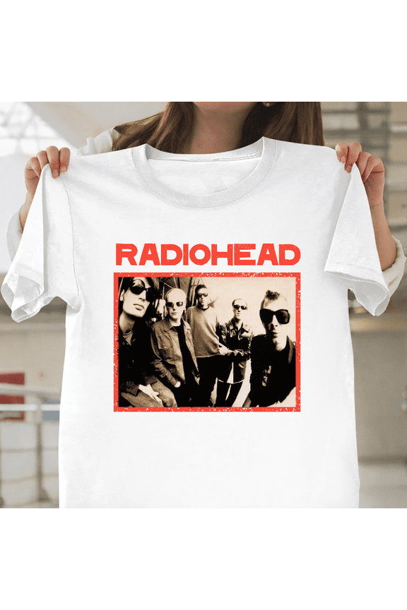 Radiohead Alternative Rock Band Thom Yorke Vintage Graphic Music Art Unisex T-Shirt, up to size 3XL.
