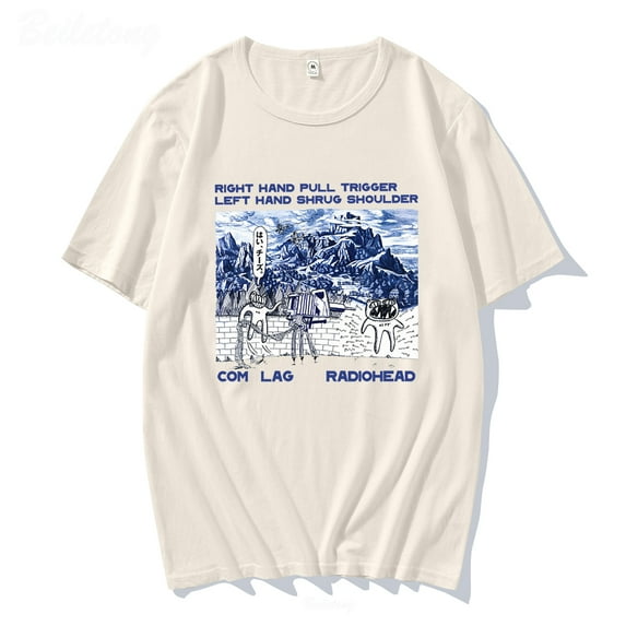 Radiohead Graphic T-Shirt - Unisex Retro Tees Cotton Loose Short Sleeve Casual Tops