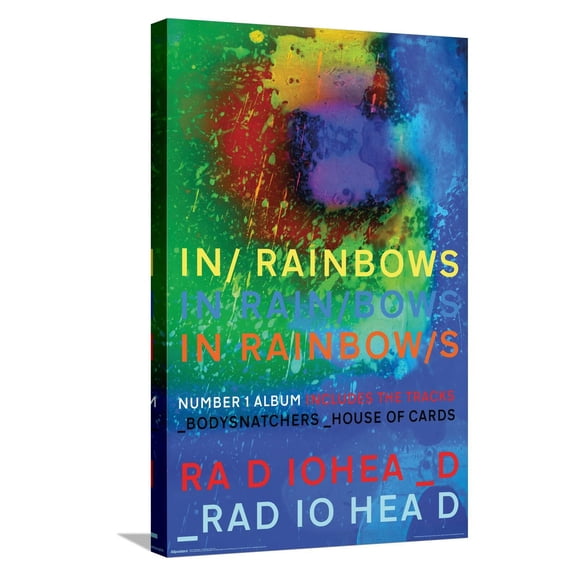 Radiohead - In Rainbows Album Art Canvas Wall Poster, 14.725" x 22.375"