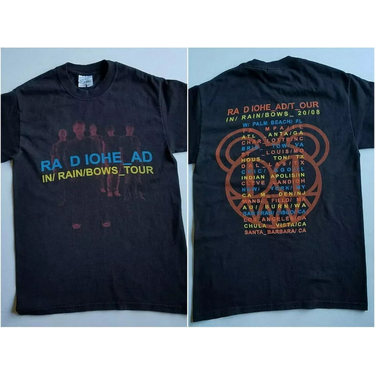 Radiohead t shirt in rainbows best sale