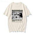 thumbnail image 1 of Radiohead Inspired Vintage Graphic Cotton-Blend T-Shirt - Unisex Oversized Short Sleeve Summer, 1 of 5