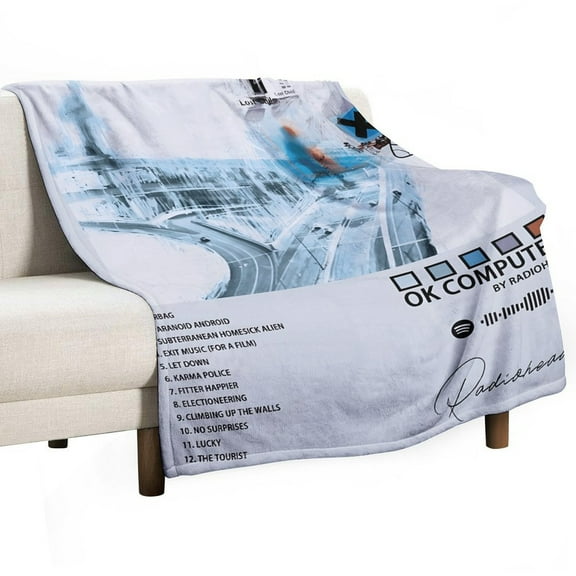 Radiohead Luxury Flannel Blanket - Super Soft Anti-Static Plush Warm Blanket for Sofa Bed - Extra Large Cozy Blanket for Men and Women, Home Decor Gift.