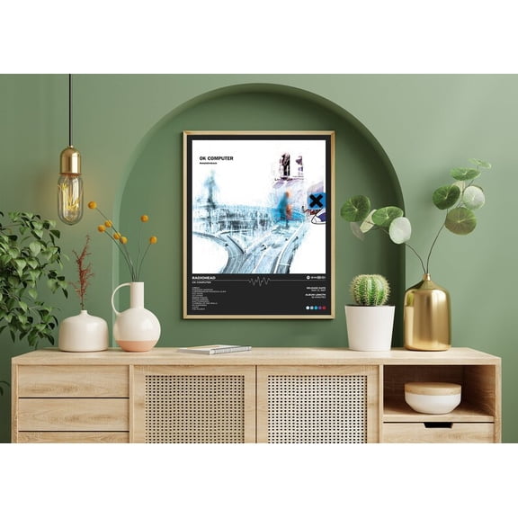 Radiohead OK Computer Album Cover Poster, Alternative Music Wall Art Print