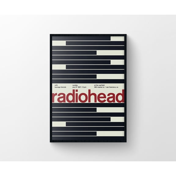 Radiohead OK Computer Poster, Alternative Experimental Music Wall Art Print