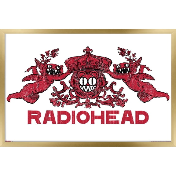 Radiohead - Red Crest Bears Wall Poster, 22.375" x 34" Framed