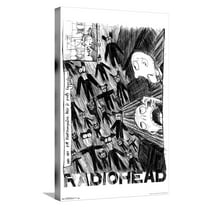 Radiohead - Scribble Canvas Wall Poster, 14.725" x 22.375"