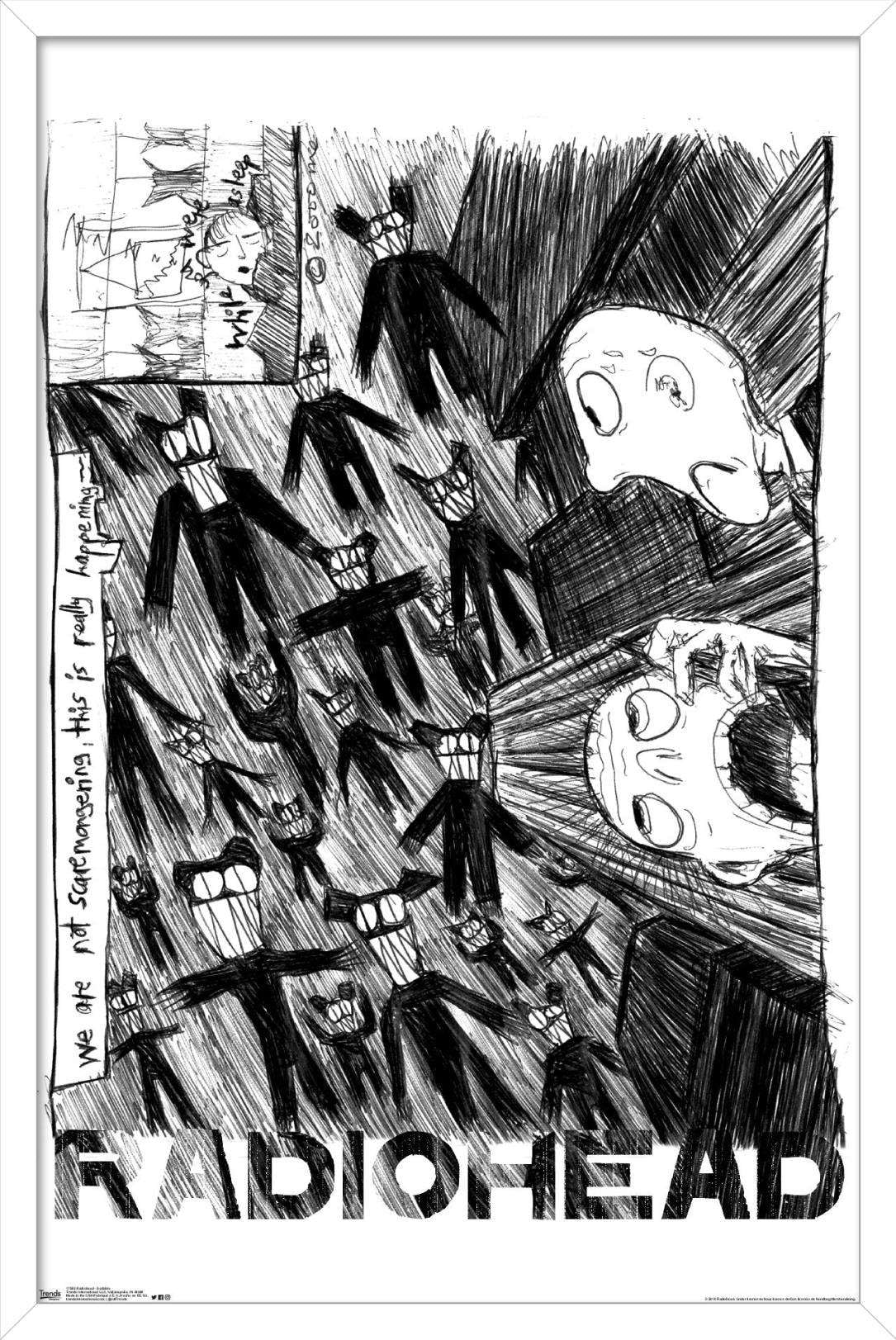 RADIOHEAD / The Giant Businessman ポスター Radiohead-Scribble-Wall-Poster