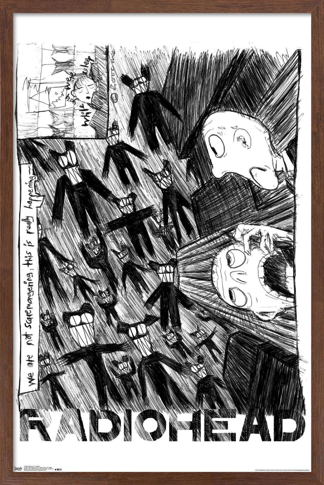 RADIOHEAD / The Giant Businessman ポスター Radiohead - Scribble Wall Poster, 22.375
