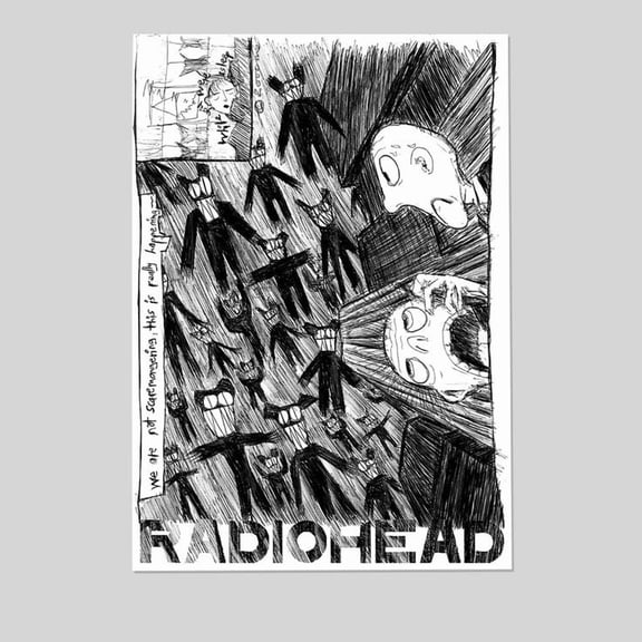 Radiohead - Scribble Wall Poster Size 24''x36'' - Postora