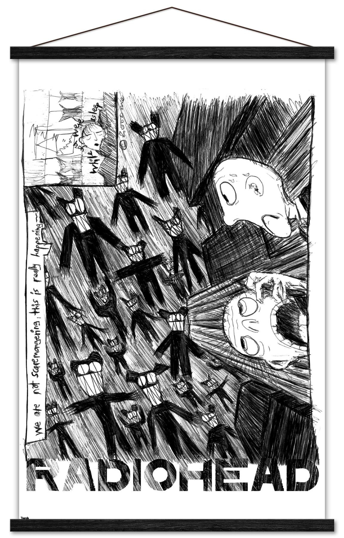 Radiohead☆非売品ポスター☆シルエットスタイル Radiohead-Scribble-Wall-Poster