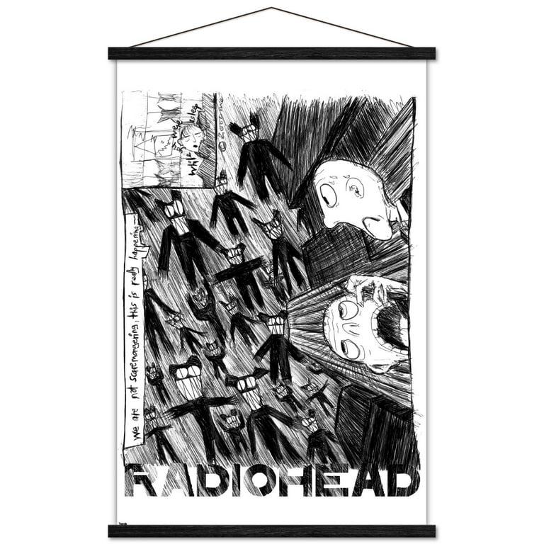 [非売品] RADIOHEAD ED’S RECORDING DIARY Radiohead - Scribble Wall Poster with Magnetic Frame, 22.375