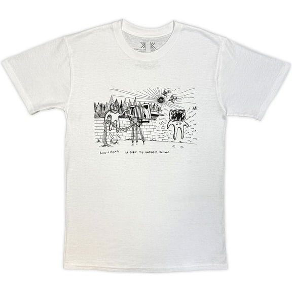 Radiohead Unisex Organic T-Shirt Despot (White) (X-Large)