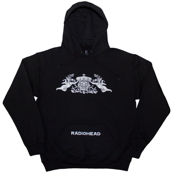 Radiohead Unisex Pullover Hoodie Sweatshirt Bearhead Crest (Black) (XX-Large)