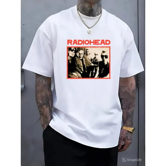 Radiohead Vintage Graphic Print Music T Shirt OK Computer Creep Karma Police Fans V1130854, for men & women, up to size 5XL