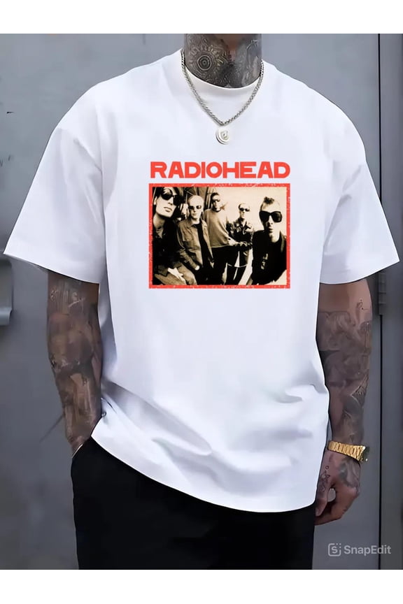 Radiohead Vintage Graphic Print Music T Shirt OK Computer Creep Karma Police Fans V1130854, for men & women, up to size 5XL