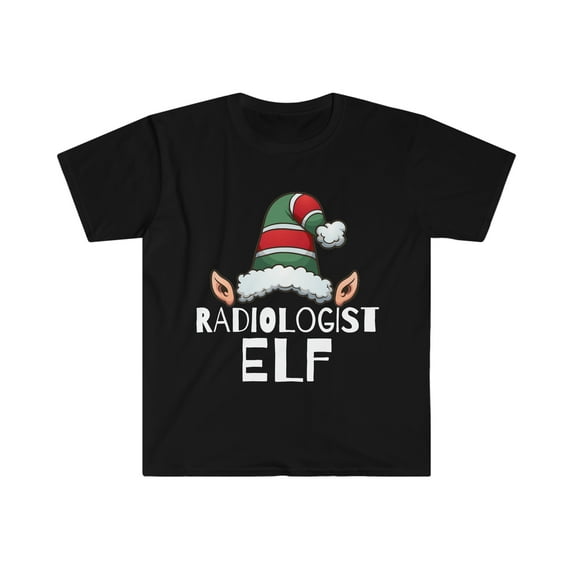 Radiologist Elf Unisex T-shirt, S-3XL Christmas Medical School Elves