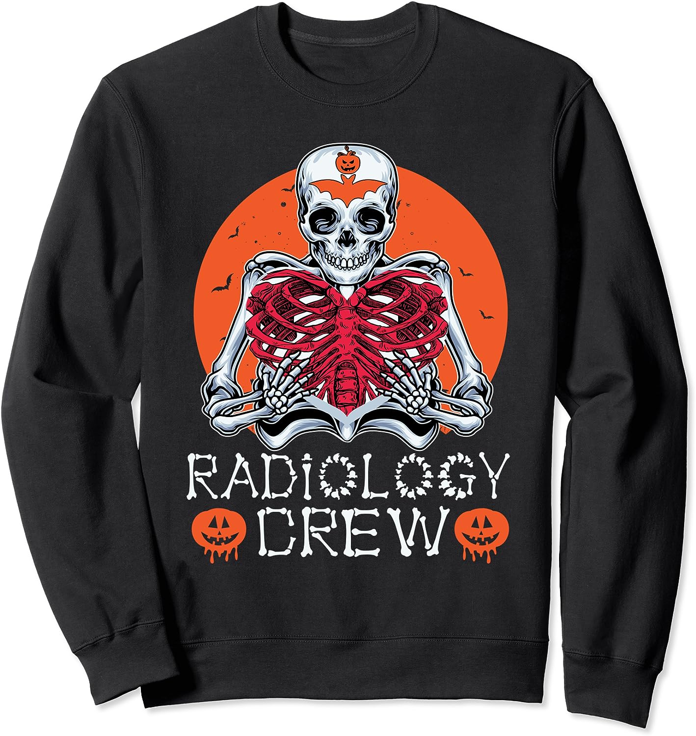Radiology Crew Scary Ghost Skeleton Funny Halloween Sweatshirt