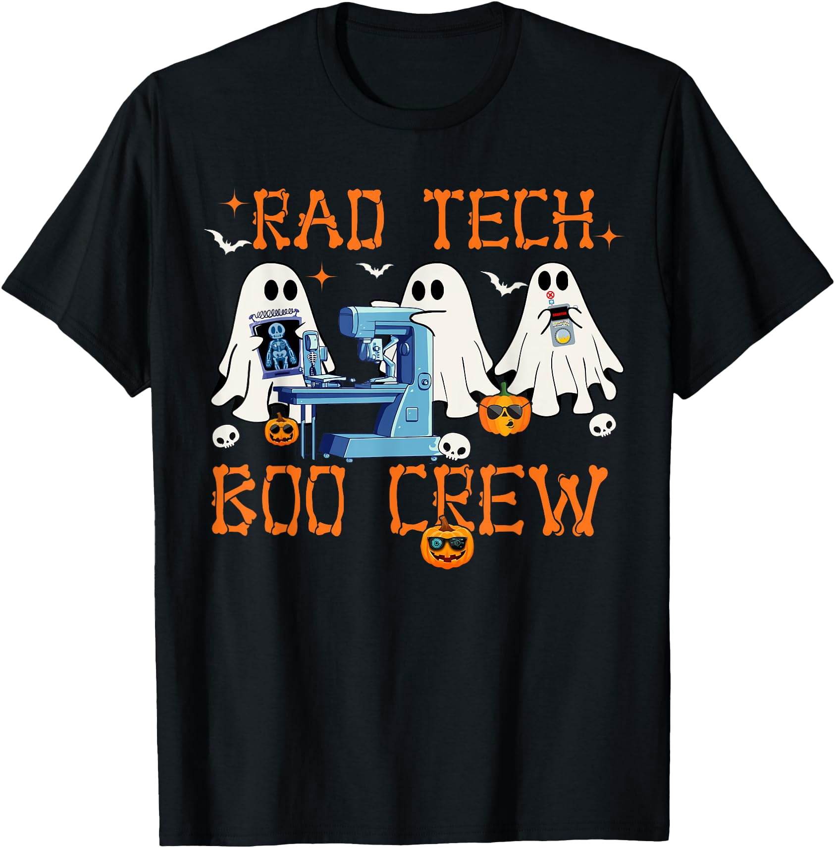 Radiology Department Rad Tech Boo Crew Halloween Costumes T-Shirt ...