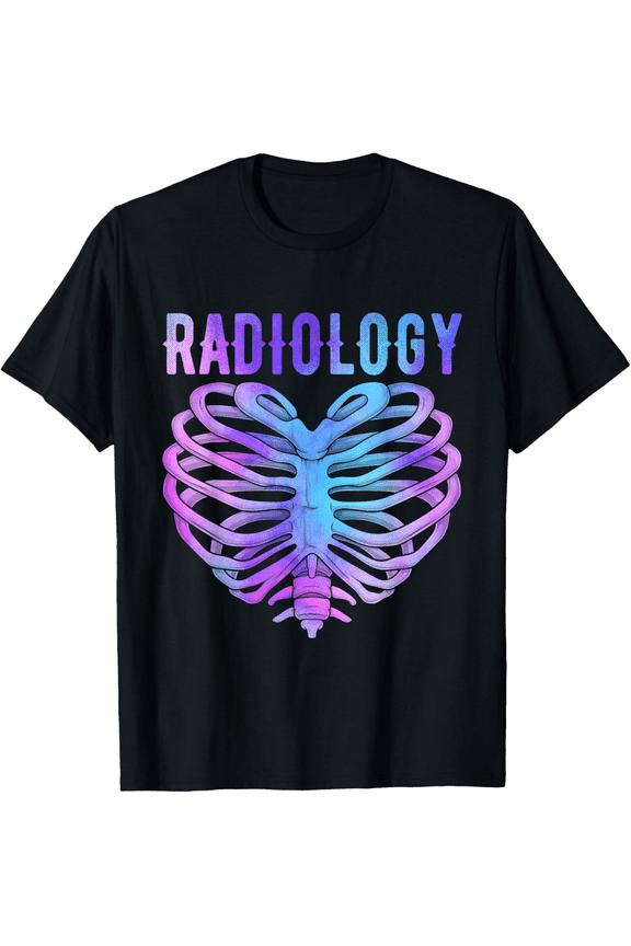 Radiology Heart Ribcage Tie Dye Radiologic Xray Technologist T-Shirt