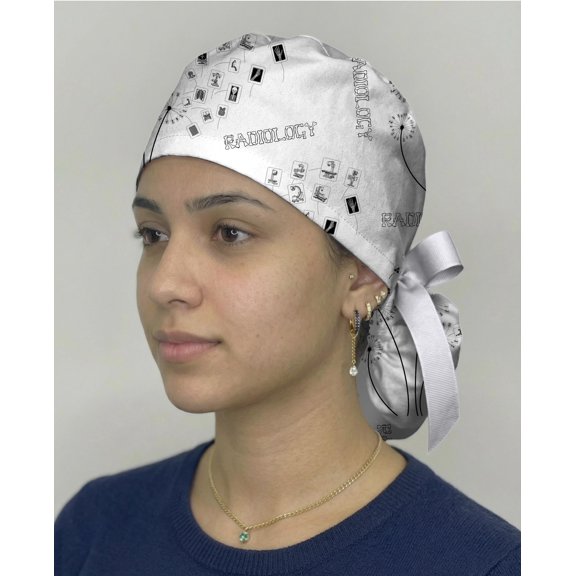 Radiology Scrub Cap, X-Ray Tech Surgical Hat, Dandelion Radiology Scrub Cap, Radiologic Technologist Gift, Medical Imaging Scrub Hat