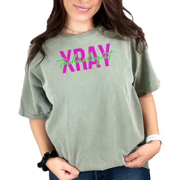 Radiology Shirt, Xray Technologist T-shirt, Xray Tee, Medical Professional Apparel, Radiology Tech Gift, Radiographer Clothing, Moss Comfort Colors T-Shirt, XL