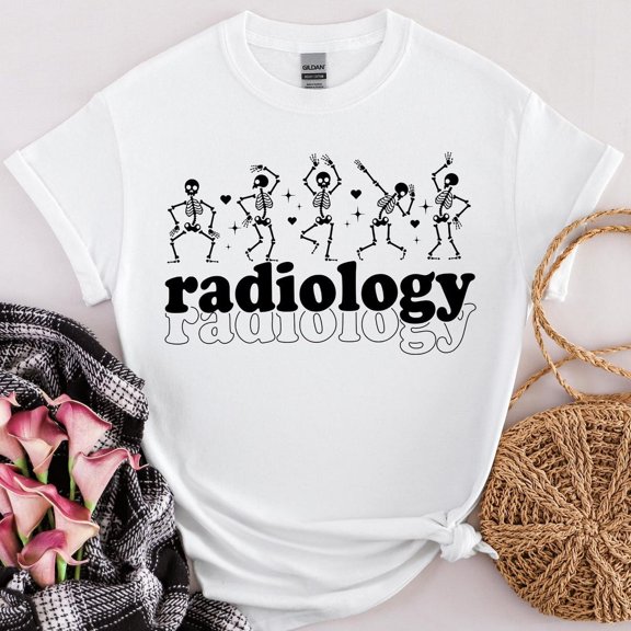 Radiology T-Shirt, Dancing Skeleton Shirt, Rad Tech X-Ray Tee, CT MRI Tech Gift, Funny Medical Appreciation Shirt