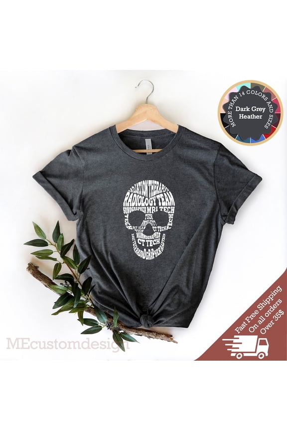Radiology Team T Shirt Word Art Rad Tech Graphic Tee Medical Imaging Student Healthcare Xray Tech Top All Size S-5Xl
