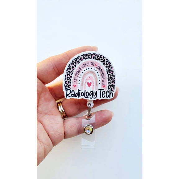 Radiology Tech Badge Reel Radiology Tech Badge | Radiology Tech | Radiology Grad Gift | Radiology Rainbow Badge