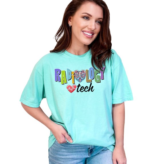 Radiology Tech TShirt, Radiology Tech Gift, XRay Technician Shirt, Medical Professional Apparel, Radiology Love Tee, Healthcare Worker, Chalky Mint Comfort Colors T-Shirt, 2XL