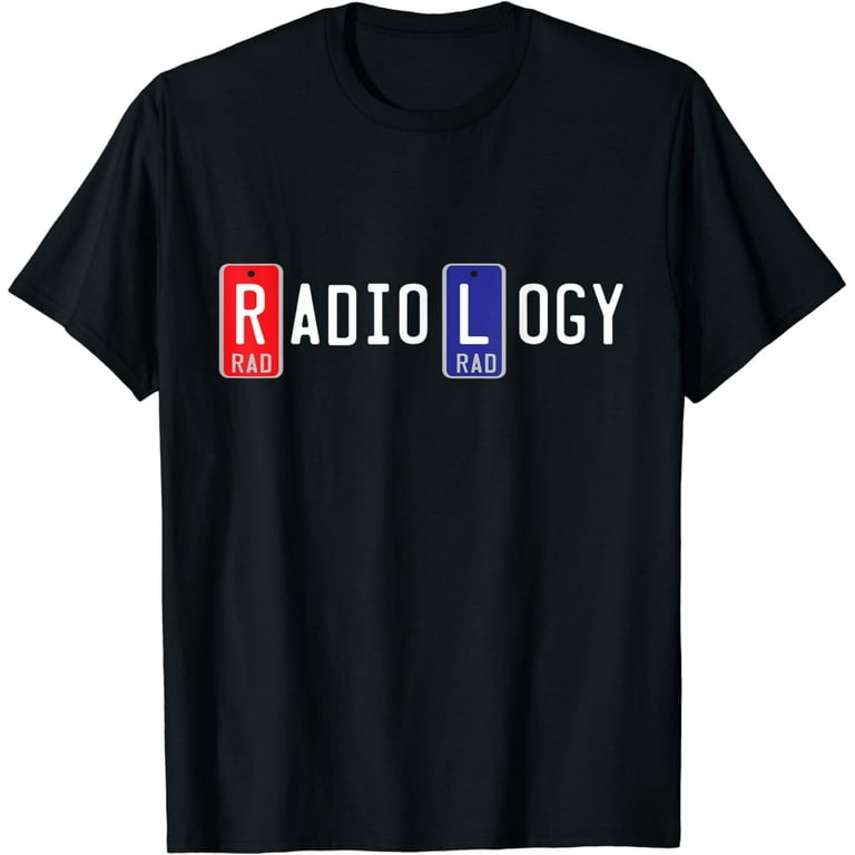 Radiology X-Ray Markers T-Shirt, Right Left Lead Marker Radiology X-Ray Markers T-Shirt, Right Left Lead Marker