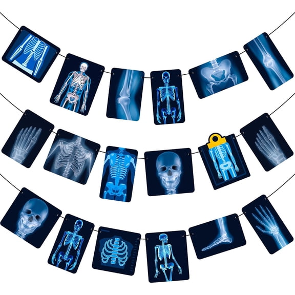Radiology X Ray Theme Banners Radiology Birthday Party Decorations X Ray Party Banner Garlands for Radiology Doctor Birthday Party Medical Theme Baby Shower Supplies