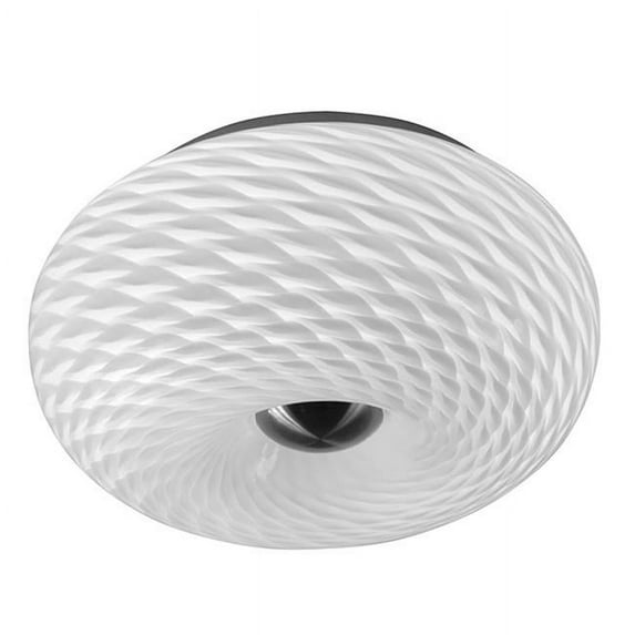Radionic Hi Tech FM-8912FH-SC-RHT Macheral 2 Light Glass Flush Mount Fixture With Satin Chrome Finish