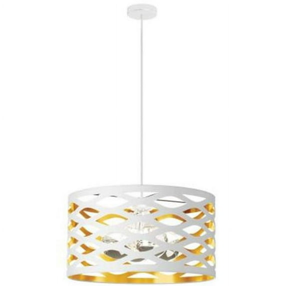 Radionic Hi Tech PEN_CUT-214P-692_RHT 22 in. Countess 4 Light White & Gold Pendant