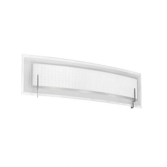 Radionic Hi Tech VA-V038-2W-SC-RHT Frosted Linen 2 Light Vanity Fixture With Satin Chrome Finish