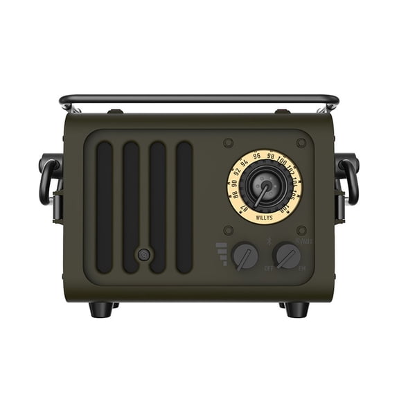 Radiooo Building Block Series Retro Wild Style FM Radio Outdoor Portable Metal Bluetooth Speaker Subwoober ,Bike Audio