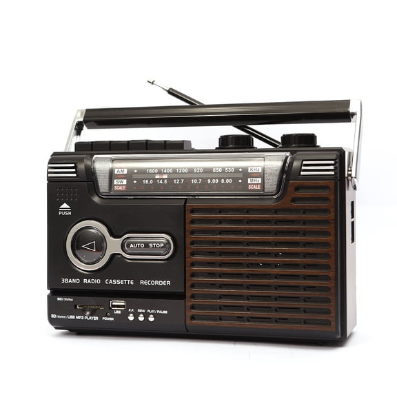Portable Radios AM FM SW, Retro Transistor Radios, Vintage Shortwave Radios with Cassette Players, Battery Powered or AC Power, Suitable for Indoor, Outdoor and Emergency Use, for Senior, Kids Gifts